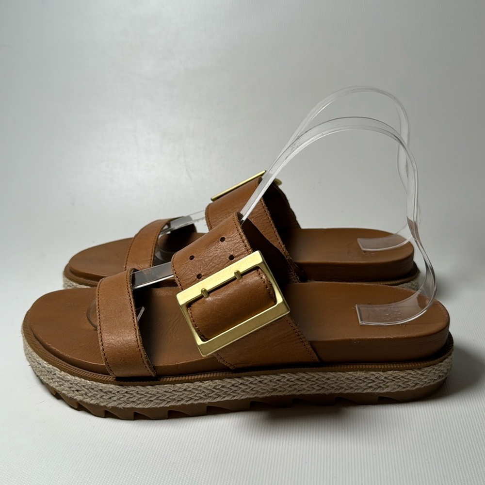 Sorel Leather Flatform Sandals - sz 8.5